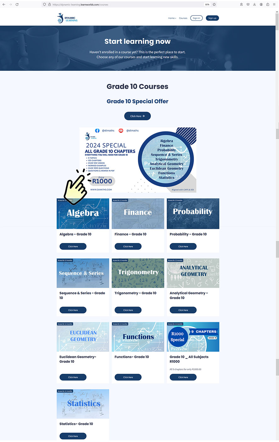 learnworlds Selct course